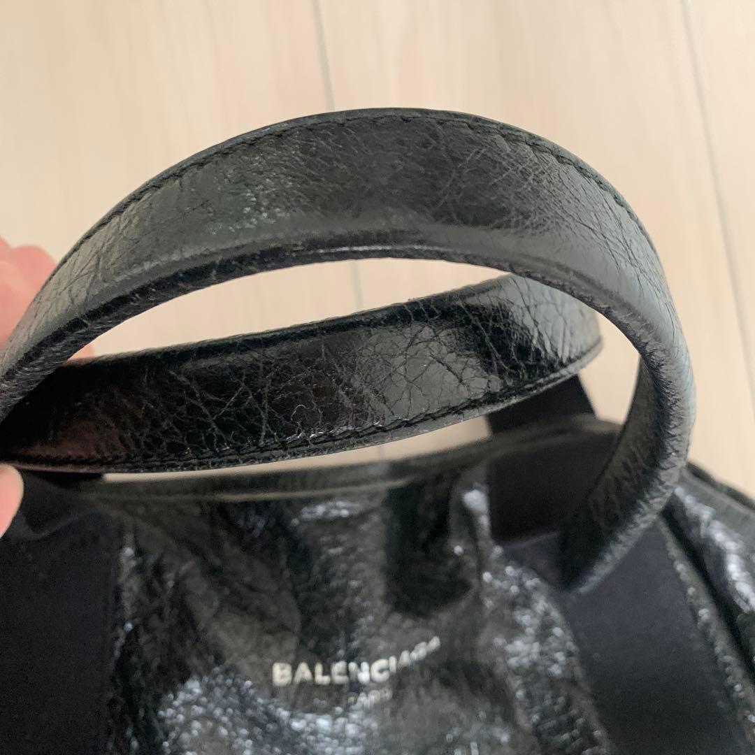 バレンシアガ ネイビーカバス S トートバッグ ブラック