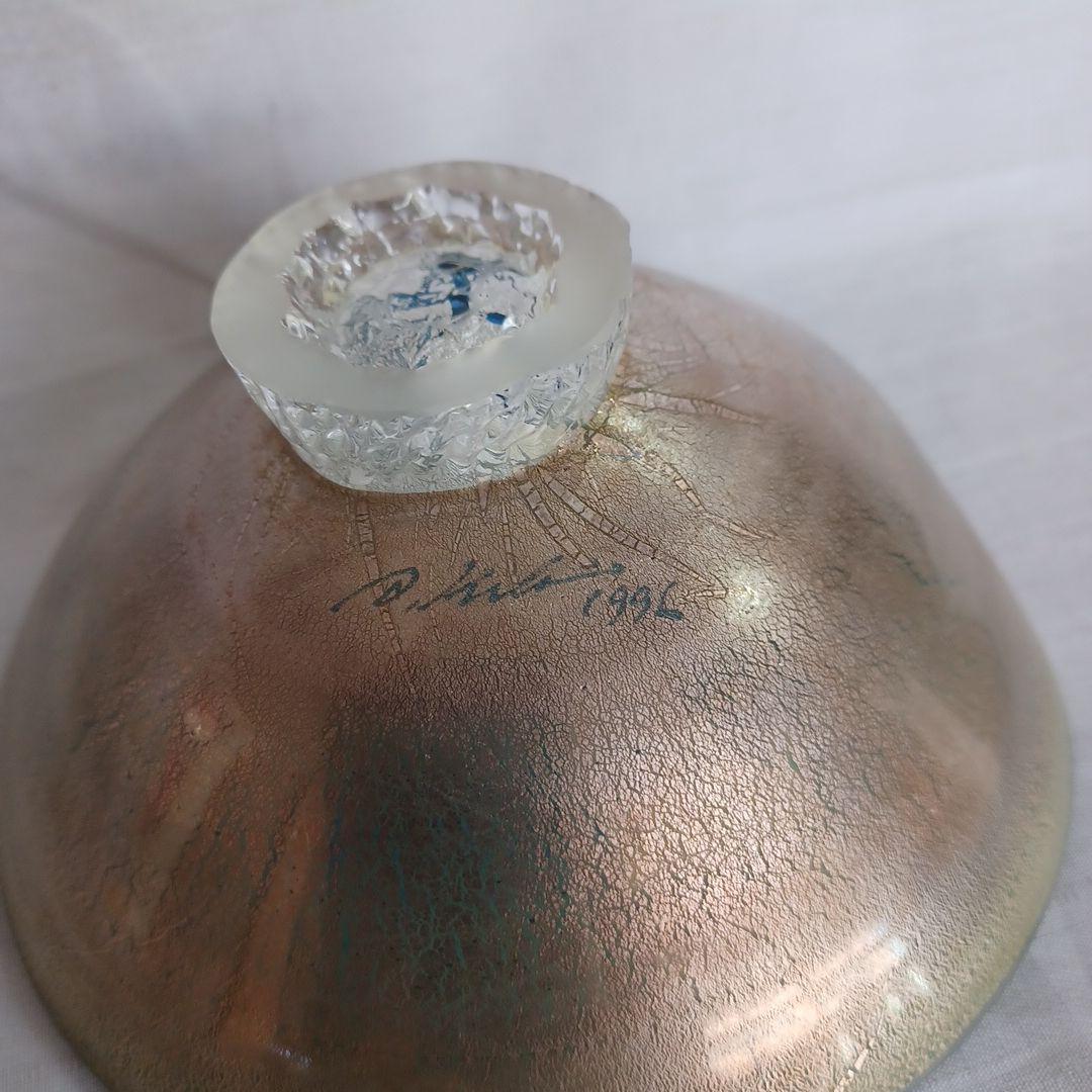 ガラス抹茶碗(富山ガラス工房)