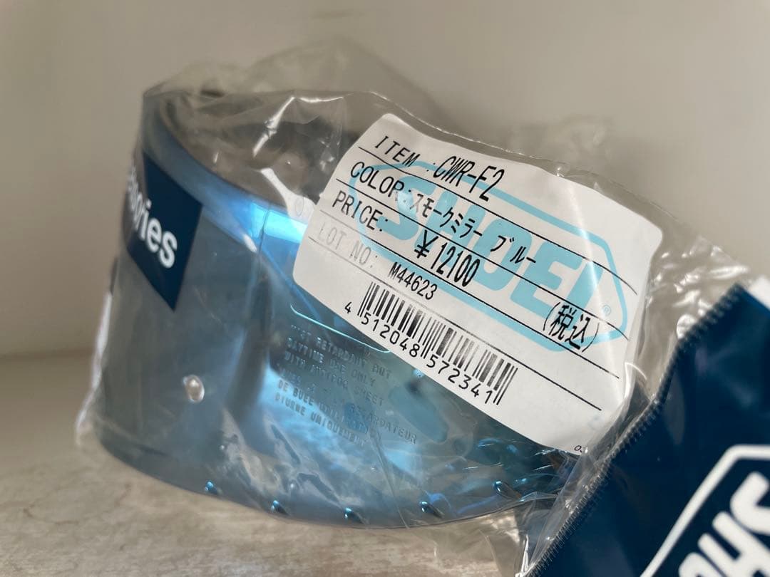新品　SHOEI　CWR-F2 スモークミラーシールド　ブルー