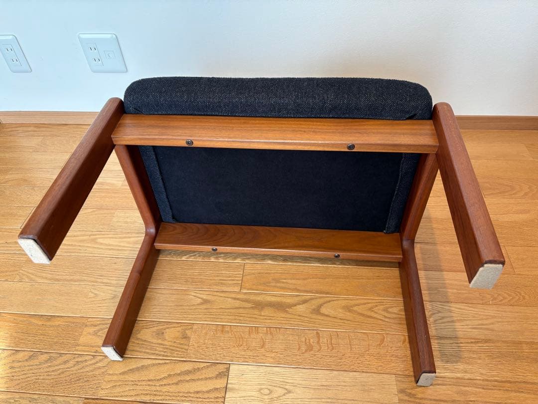 ナガノインテリア スツールLC007 ウォールナット無垢オットマン