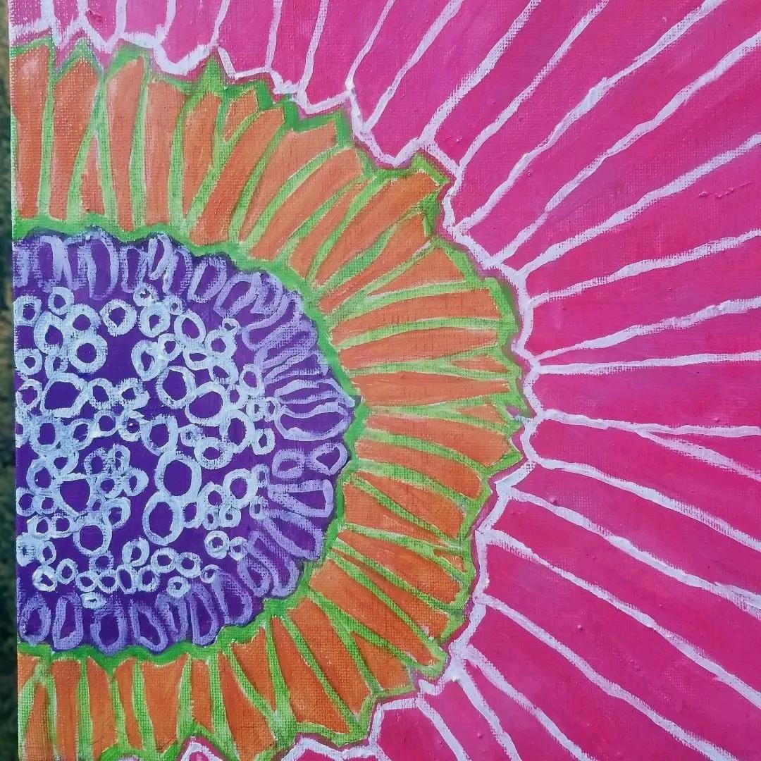 油絵　よっこ　スプリングフラワー　ボタニカルアート