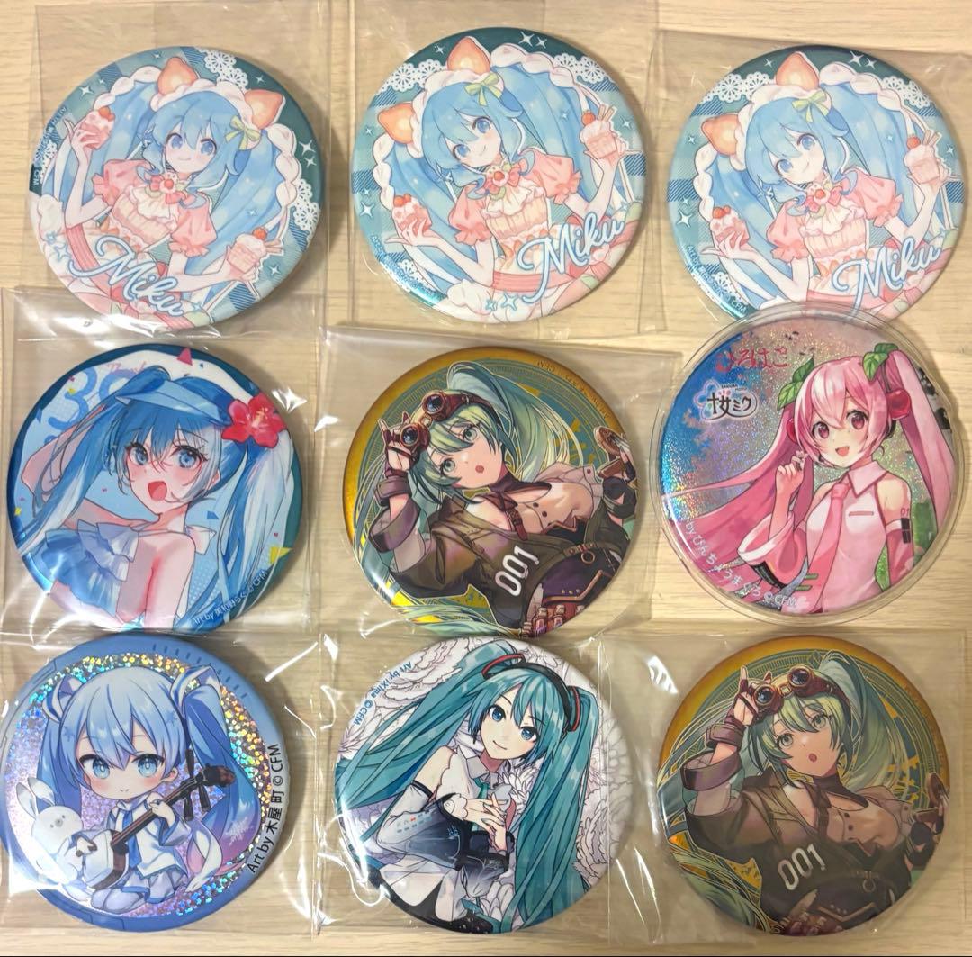 初音ミク 缶バッジ まとめ売り 39Culture 桜ミク 雪ミク