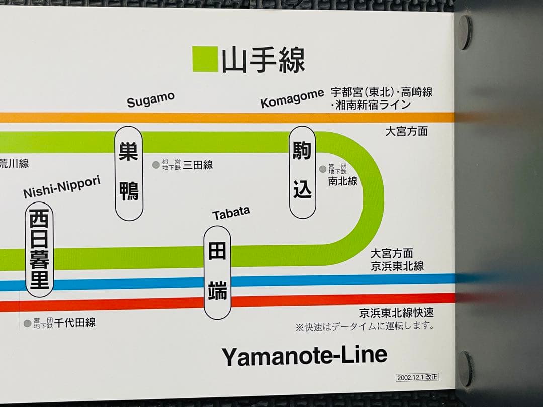 山手線 停車駅のご案内 鉄道 電車 廃品 2002年 当時物 現状品