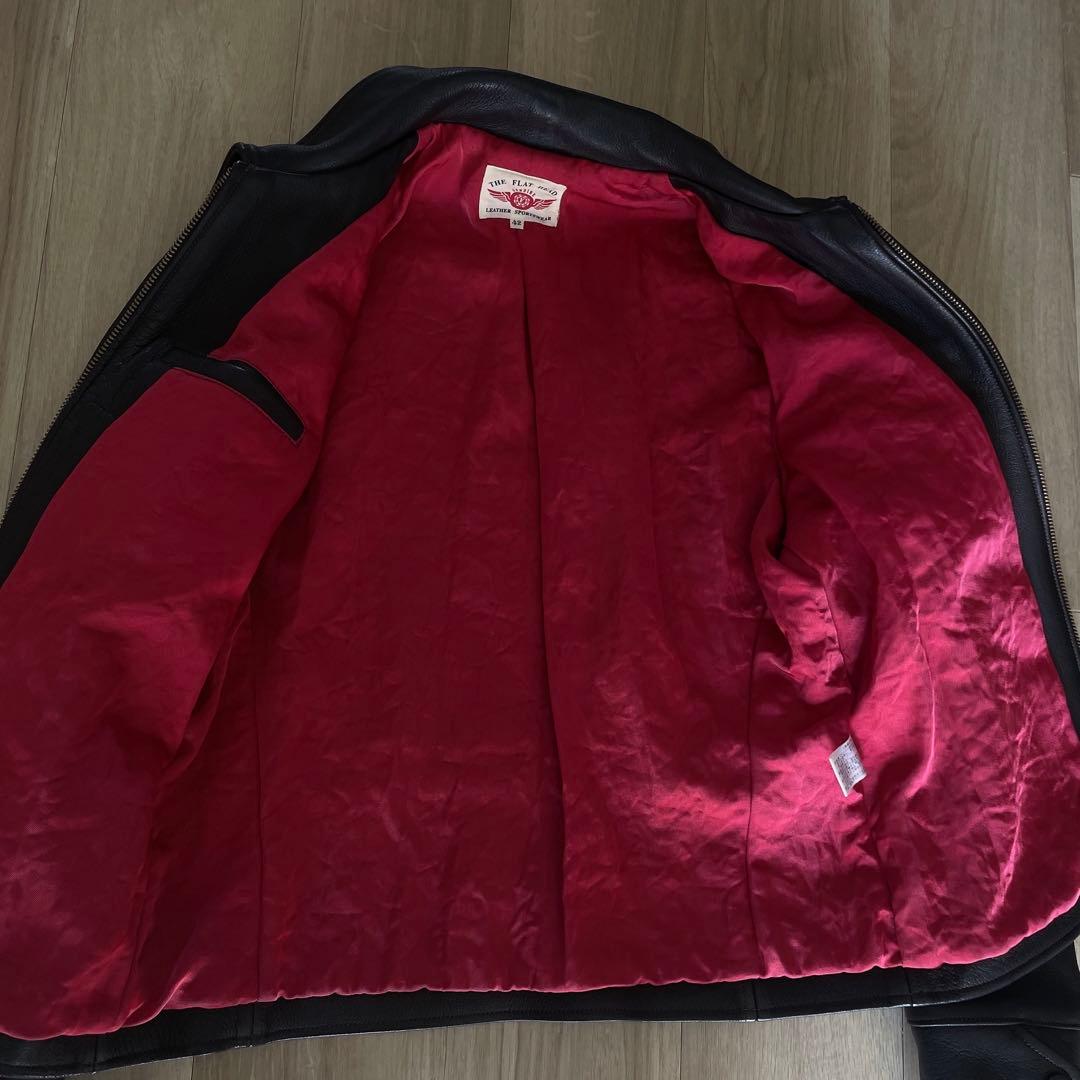 美品THE FLAT HEAD ディアスキン レザージャケット 42