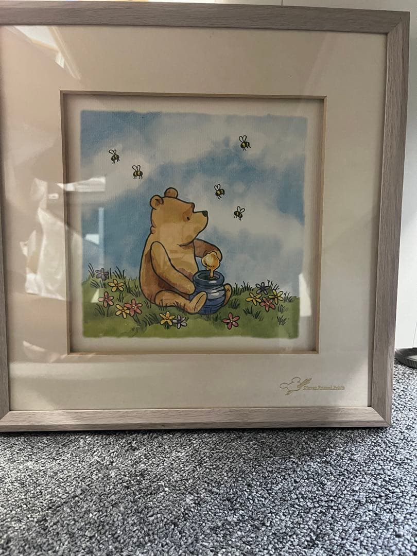 ディズニー　プーさん　絵画　アンティーク　日本企業輸入品