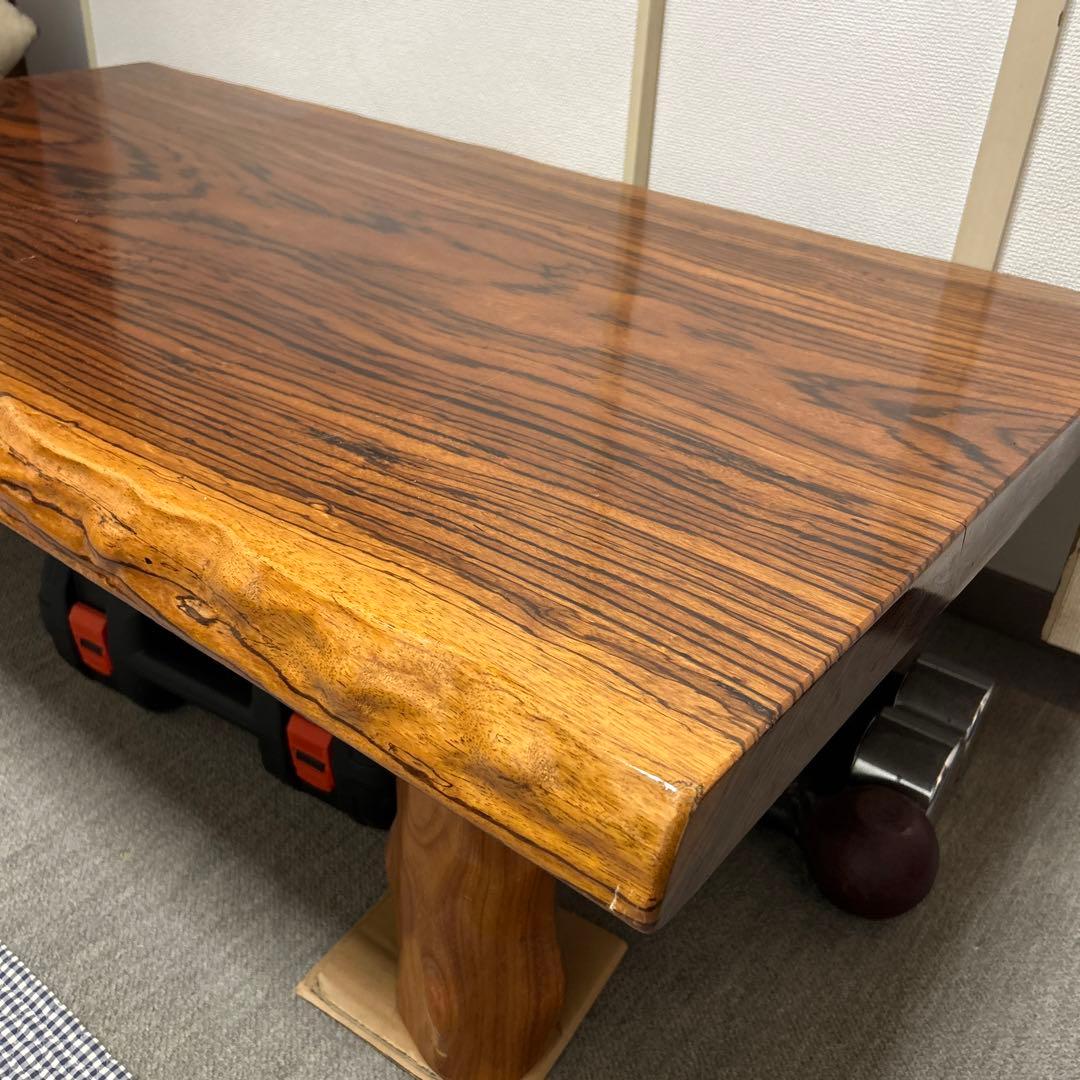 天然木製 長方形座卓 大きめ