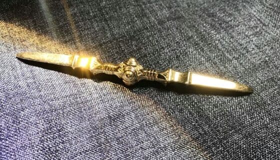 【修縁堂】逸品 密教法器 弘法大師 独鈷杵 金剛杵 真鍮製 仏教美術