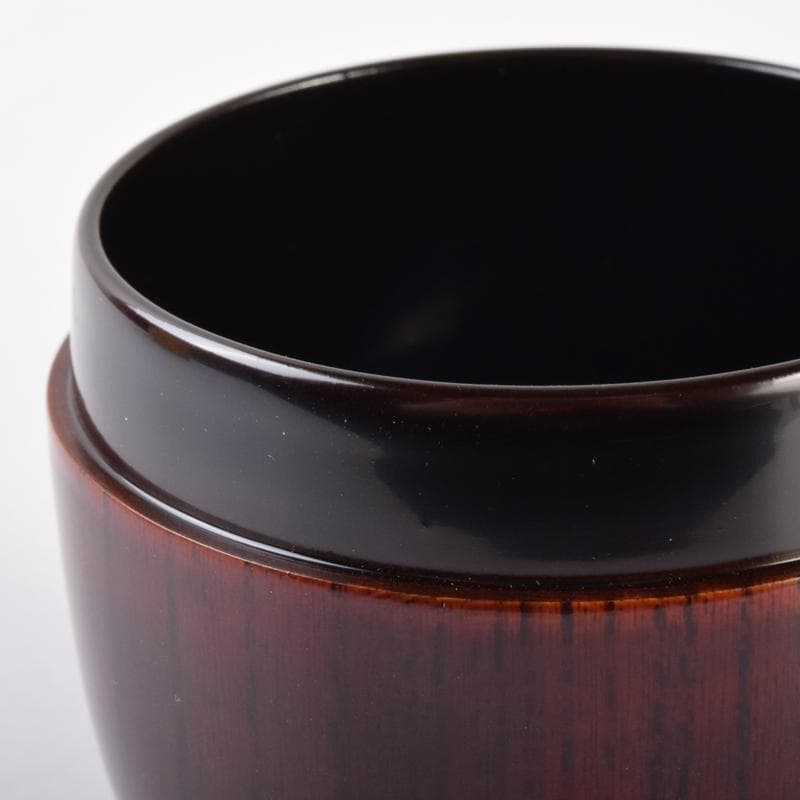 茶道具　山中塗　前端雅峯作　木目　中棗　紫野　前田昌道書付　共箱　V　7072