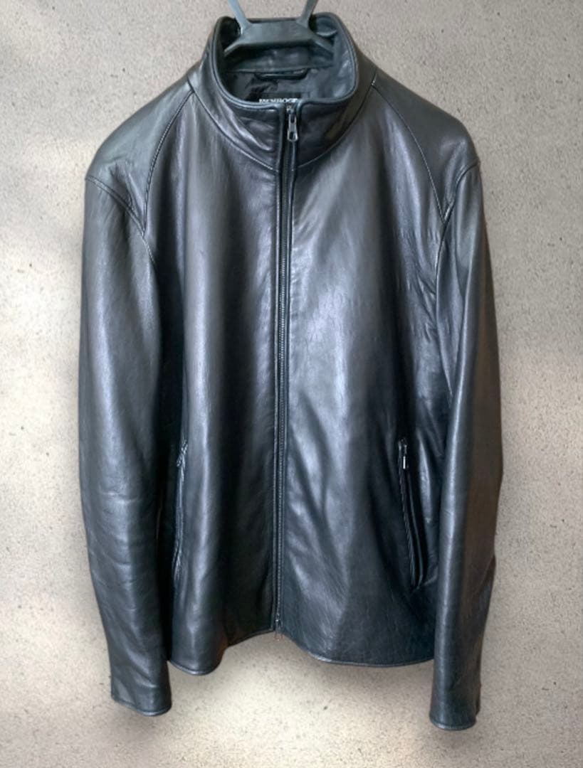 ジャックローズ 羊革 シングル ライダース ジャケット　ブラック　5
