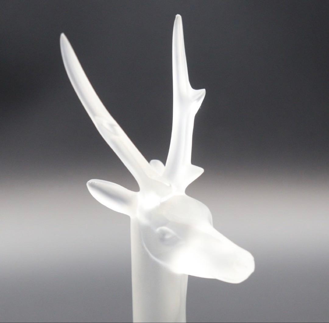 ラリック　LALIQUE 鹿　フィギュリン　クリスタル　置物