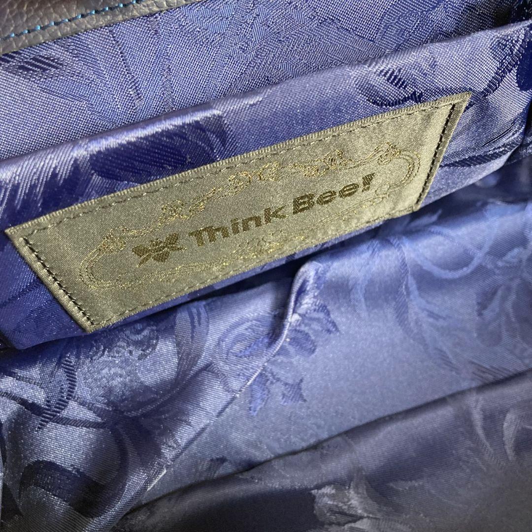 未使用タグ付 ThinkBee！ゴブラン織 ノクターンローズ がま口ハンドバッグ