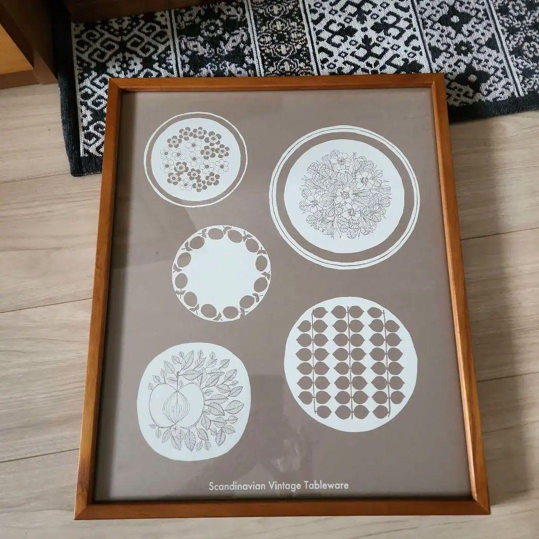 取り扱い終了品　北欧暮らしの道具店　額付きシルクスクリーン