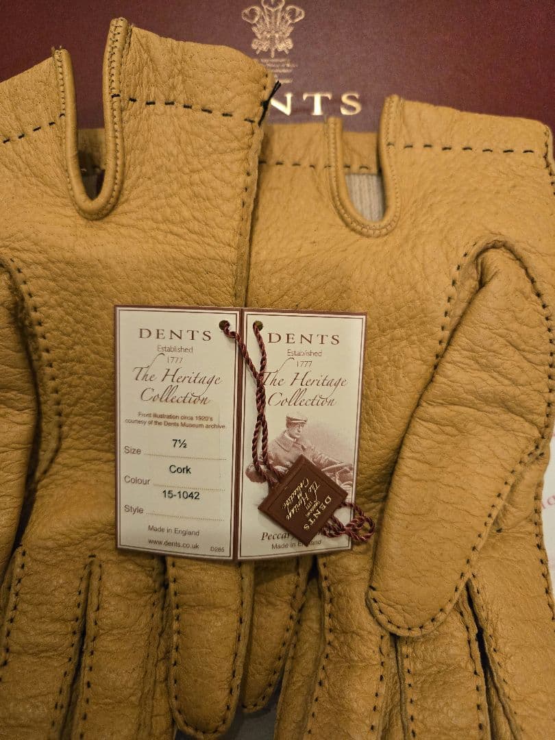 Dents ペッカリーグローブ コーク サイズ 7 1/2