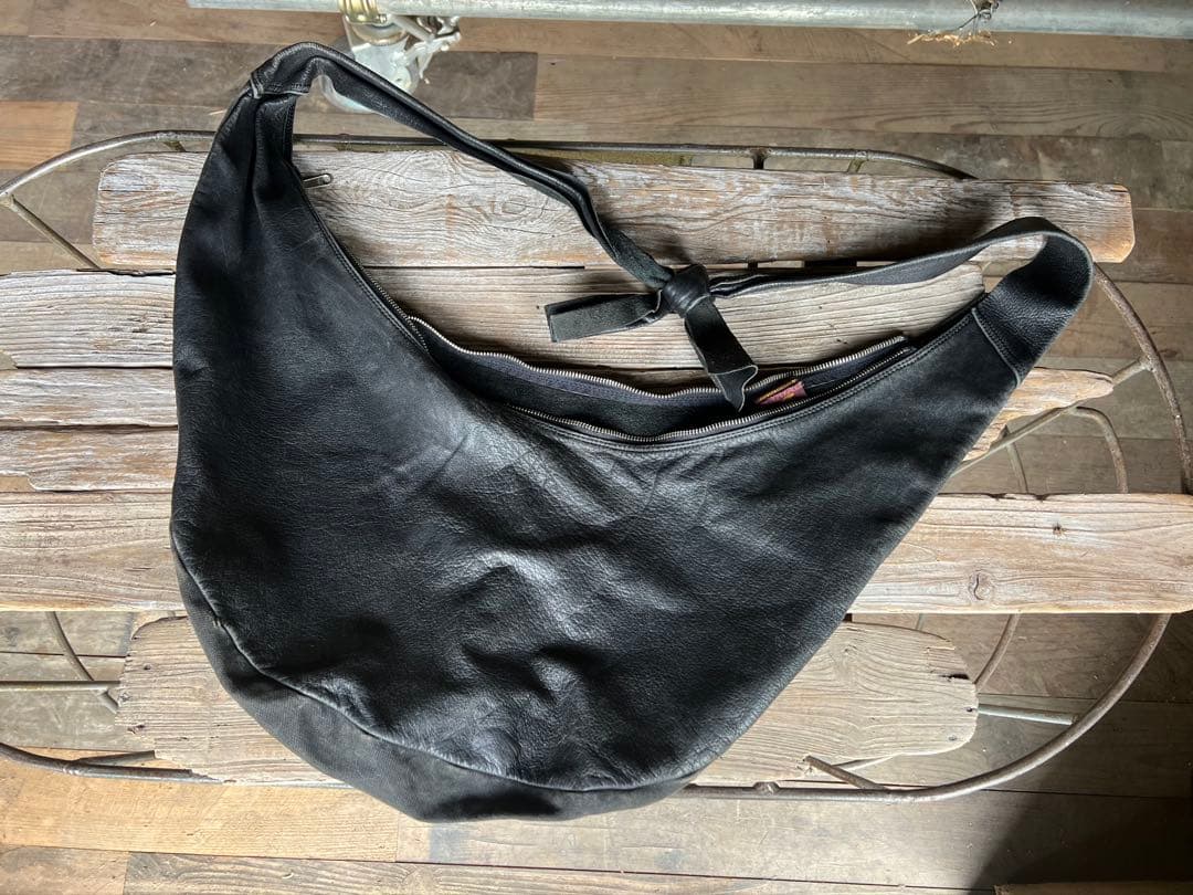 【希少】 ワールズエンド 本革×スウェード バナナバック 黒