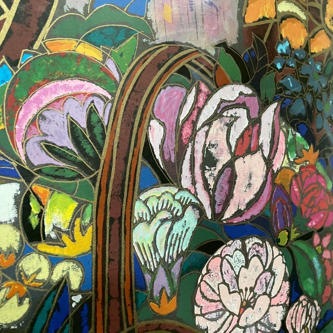 ザン・ホンビン リトグラフ 額縁 インテリア アンティーク