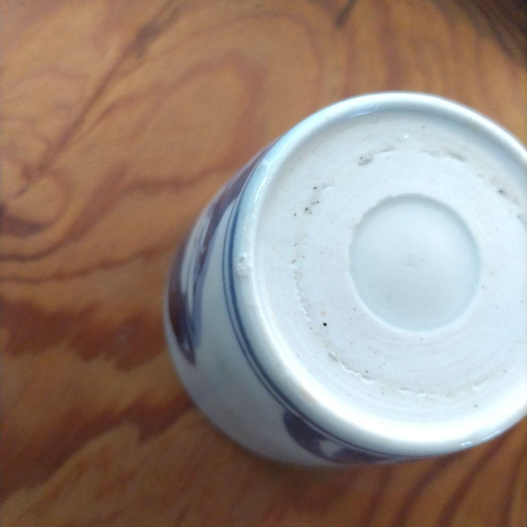 兎図 そば猪口 江戸期 波兎 古伊万里 染付