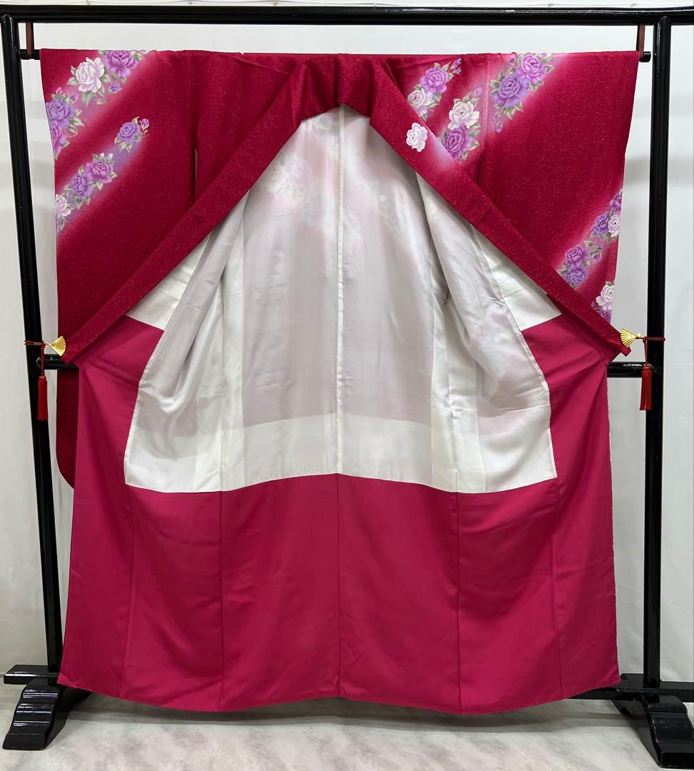 振り袖　フルセット　別誂長襦袢付　成人式　刺繍入り　銀通し　重ね襟付　659