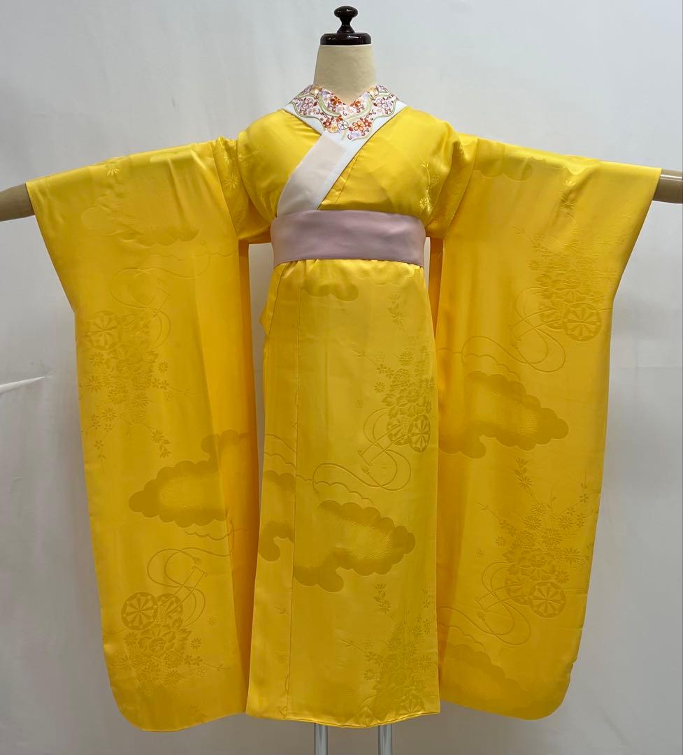 振り袖　フルセット　別誂長襦袢付　成人式　刺繍入り　銀通し　重ね襟付　659