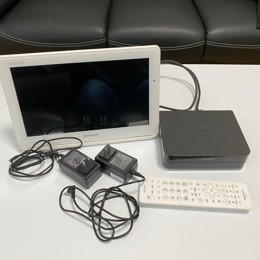 良品　シャープAQUOS ポータブルテレビTV 2T-C12AF防水ホワイト白
