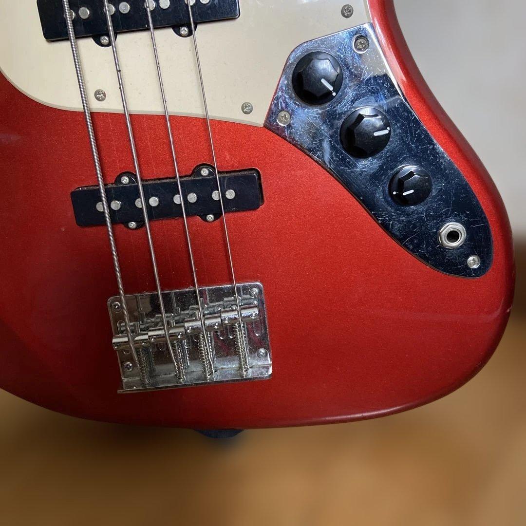 レッド エレキベース used ストラップ付き