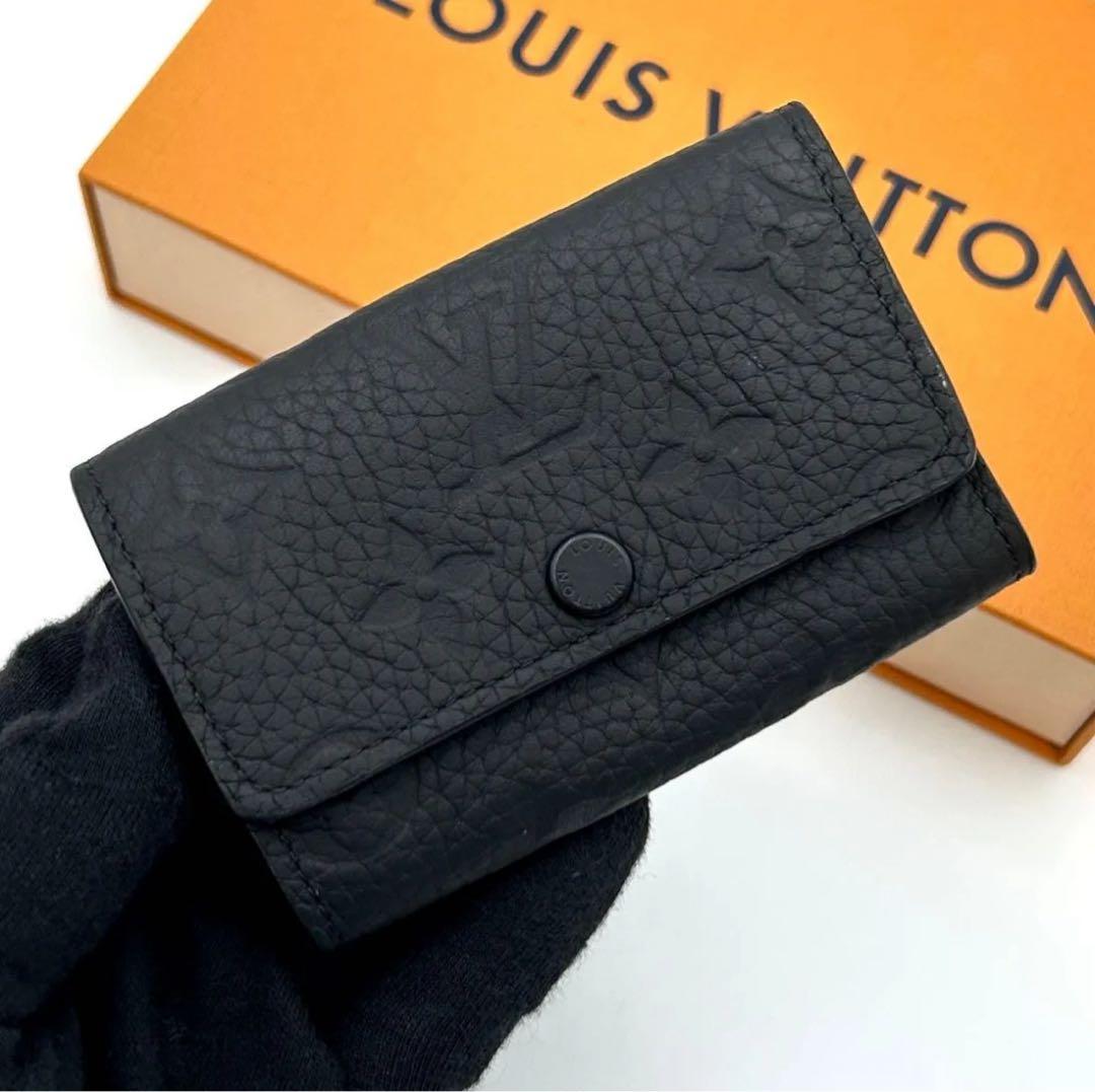 【美品】ヴィトン キーケース ミュルティクレ6 トリヨン ノワールブラック