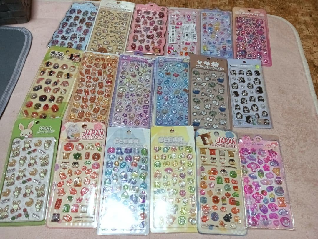 画像の全て入り、ぷくぷく、3Dシールセット