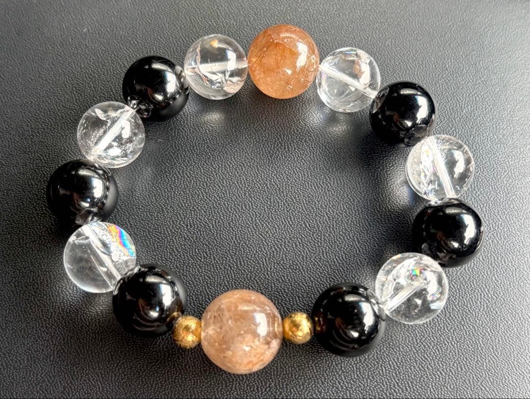 ちょこみんと　究極品質　オリジナルデザインの神大珠ブレス〜天照守護神14〜