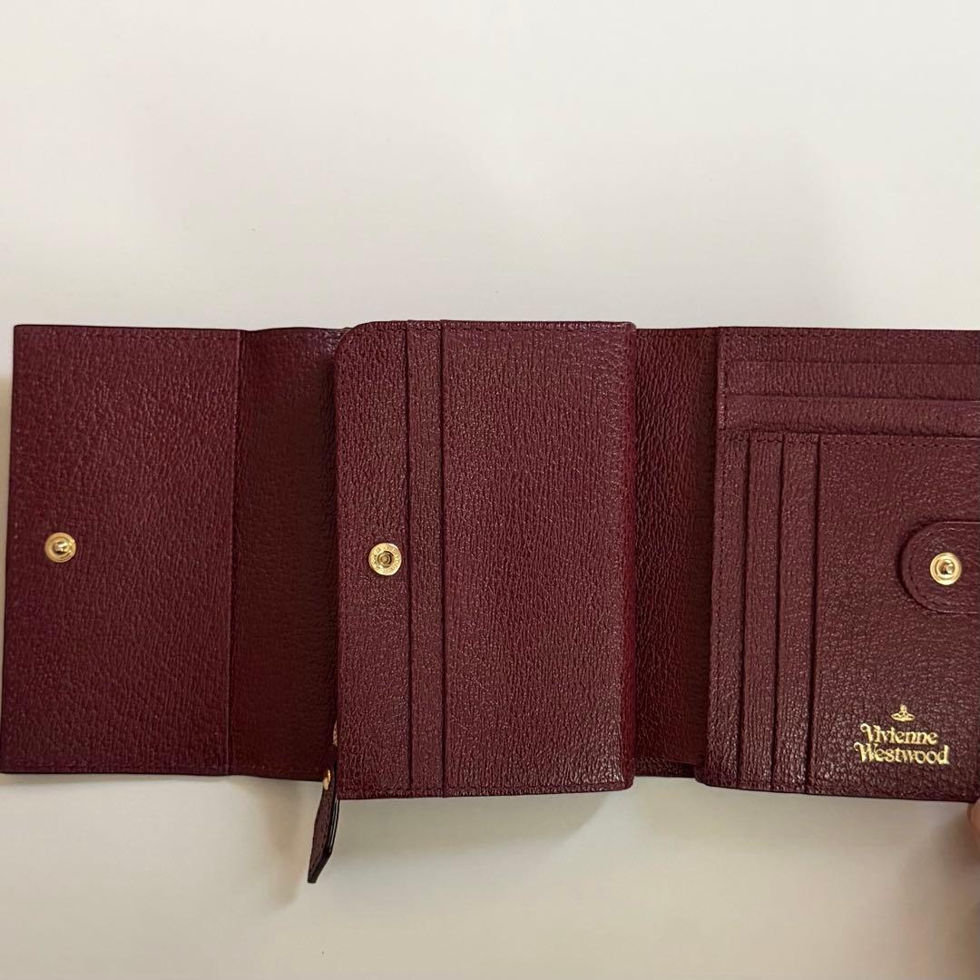 Vivienne Westwood バーガンディ 三つ折り財布