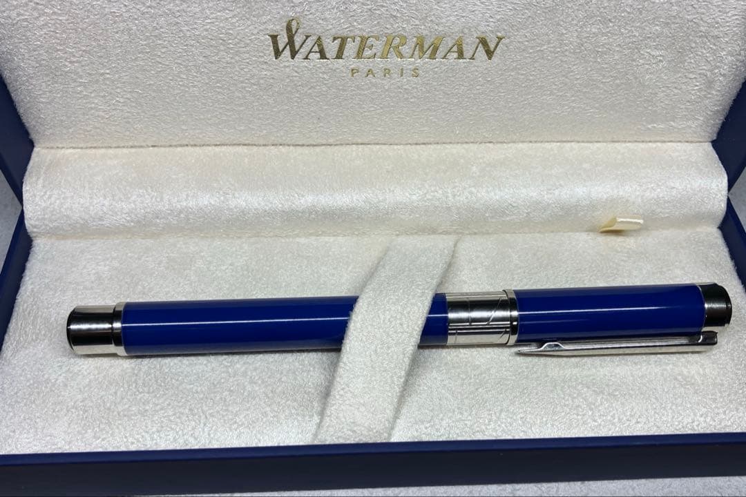 WATERMAN パースペクティブ万年筆 F細字 CTブルー コンバーター付き