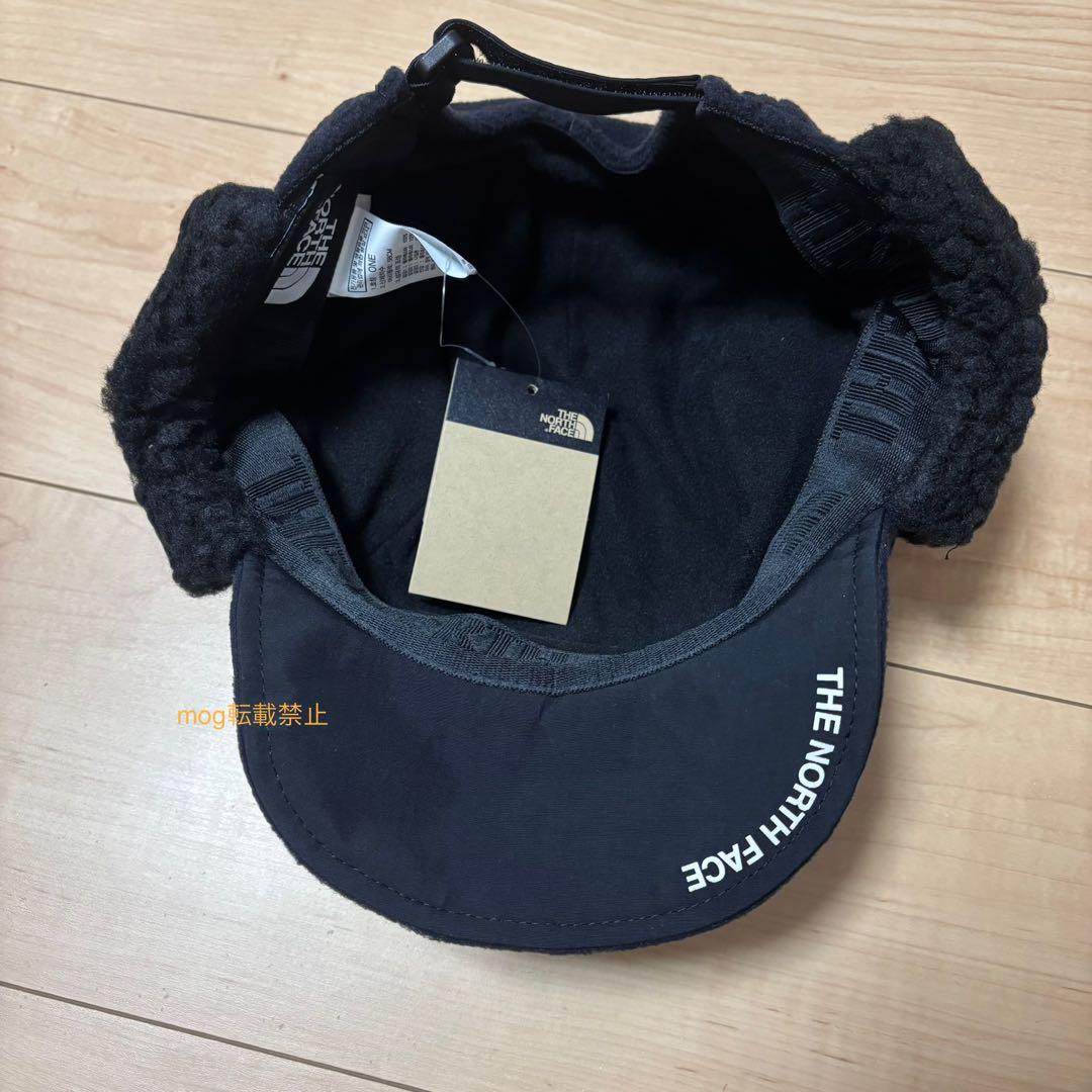 新品タグ付　ノースフェイス 耳当て付き　 ボア　フリース　キャップ　黒