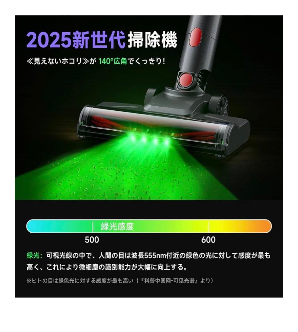 掃除機 コードレス 【2025爆進化！58kPa強力吸引】　1.2L大容量