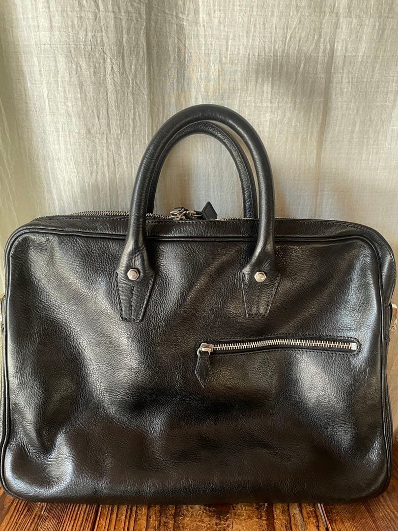 【3回使用】万双　シモーネＢＯＸ　ダブル天ファスナー　ブラック　ストラップ有り