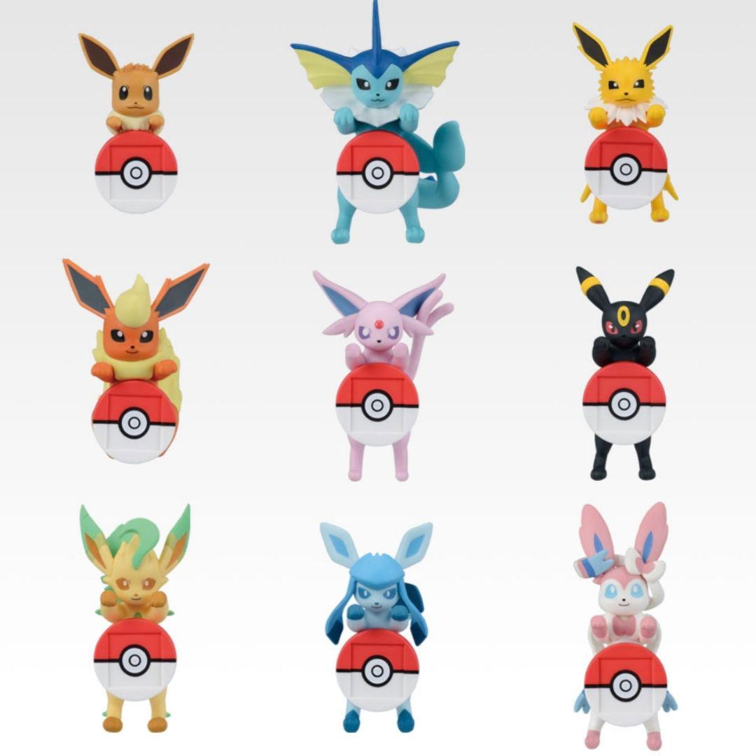 F賞 　街歩きちらりんフレンズ 全9種イーブイ フィギュア セット コンプリート