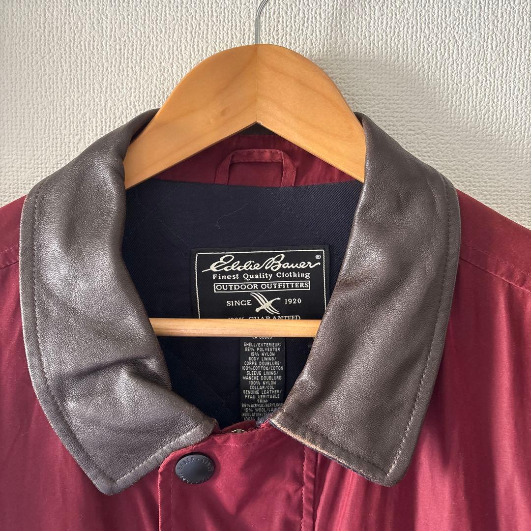 エディーバウアー　襟レザー　ブルゾン