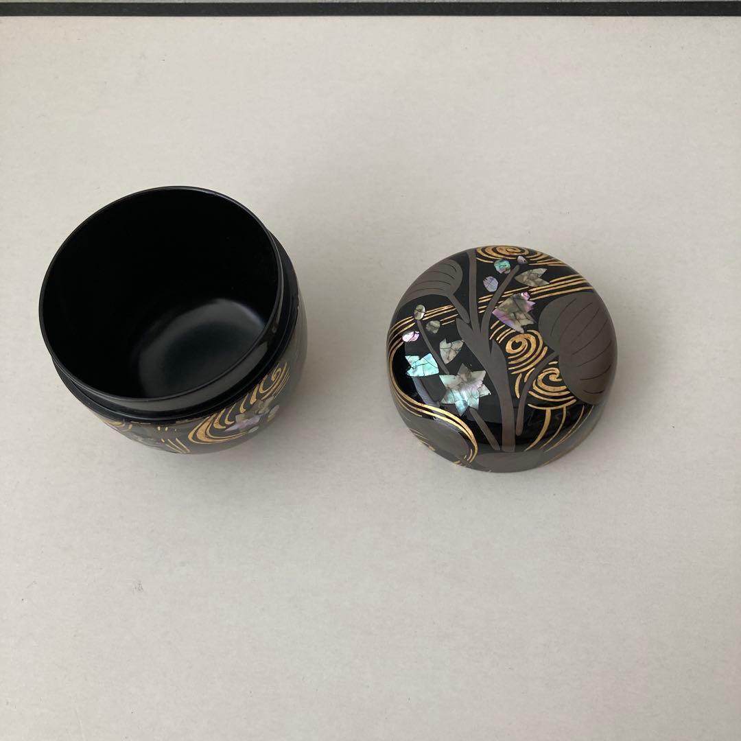 茶道具 光琳　水葵蒔絵棗