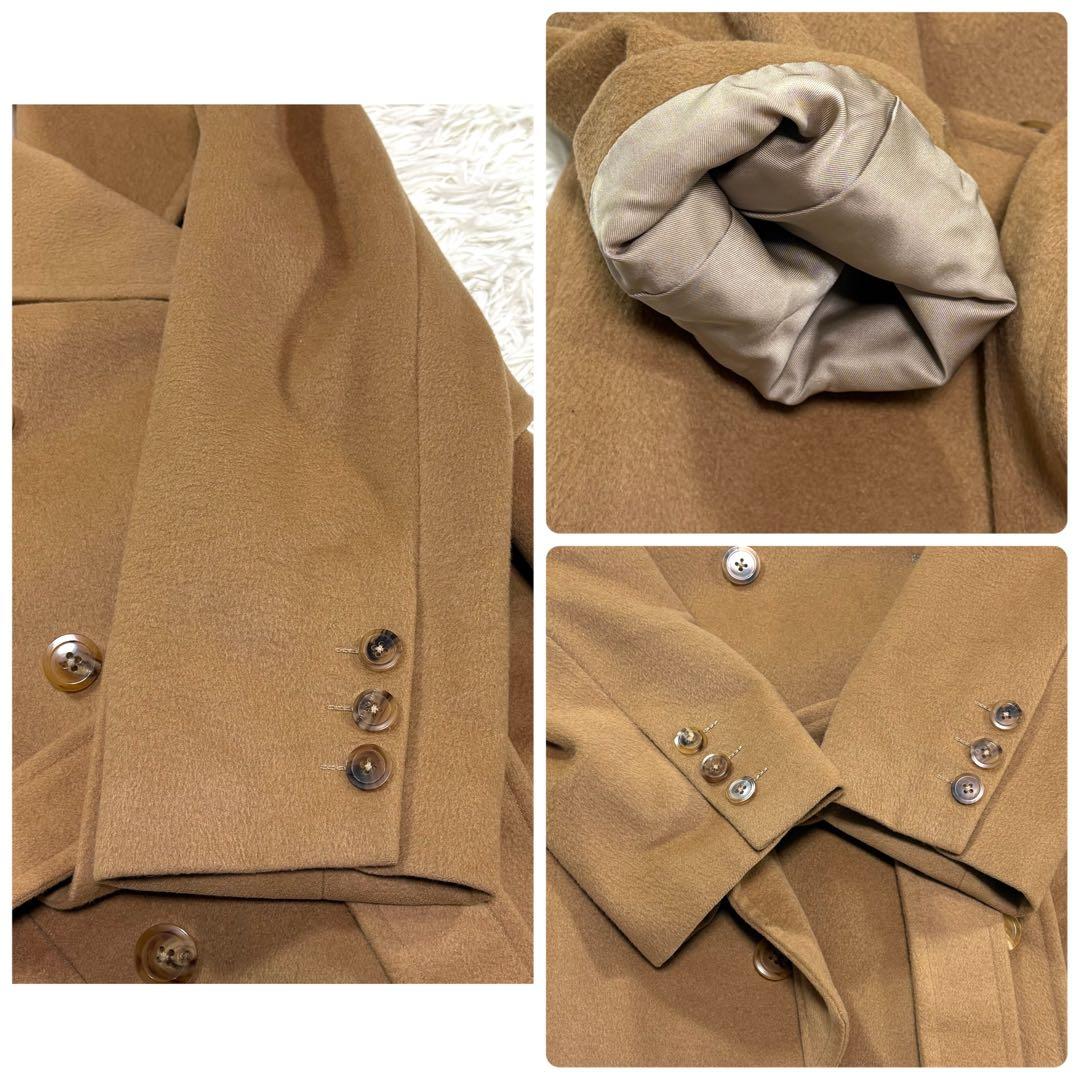 【極美品】マダムニコル キャメル カシミア100% ダブルチェスターコート M