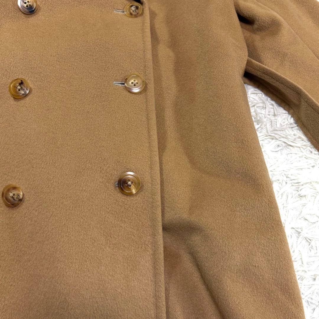 【極美品】マダムニコル キャメル カシミア100% ダブルチェスターコート M