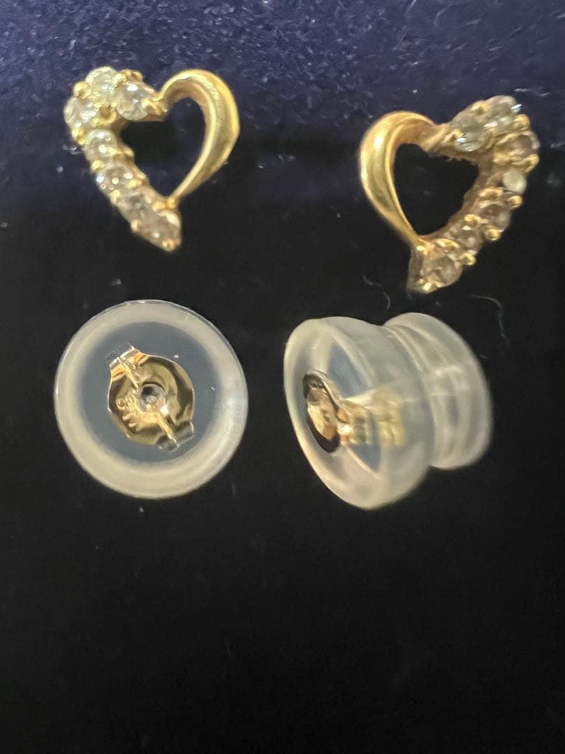 購入者様決定　他の方はすみません K18YG ハート　ダイヤ　ピアス