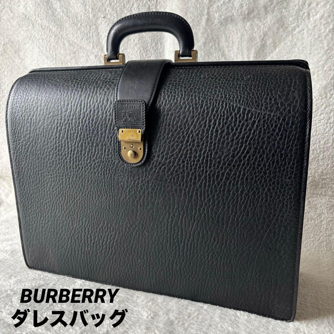 BURBERRY バーバリー ダレスバッグ ビジネスバッグ ブラック レザー