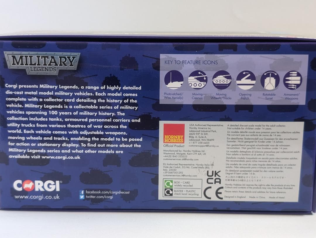 【新品未開封】英国コーギー社 タイガー131戦車ボービントン博物館CC60517