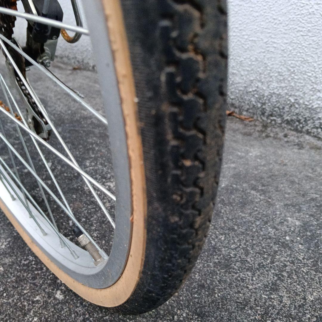 子供用自転車 水色 ブラウンバスケット付き