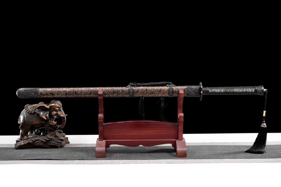 梅の青刀 武具　刀装具　日本刀　模造刀　居合刀 手鍛造打 鋼刀 武蔵 鑑賞用