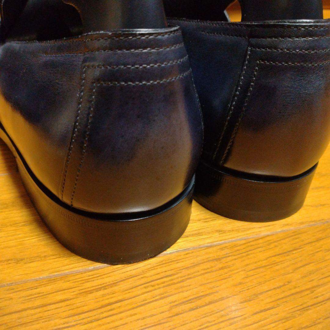 ベルルッティ　ダークブルー革靴　サイズ8