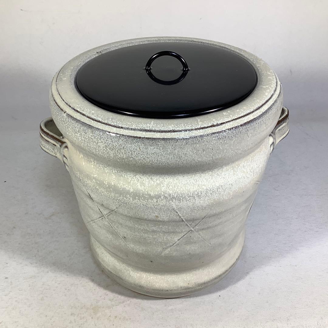 高取焼　耳付水指　鬼丸碧山　茶道具　送料無料