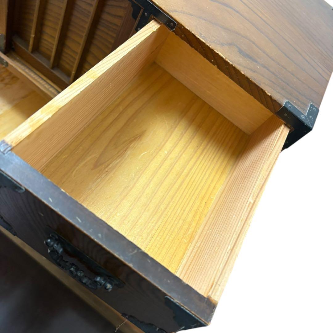 欅 ケヤキ 整理箪笥 箪笥 タンス たんす チェスト 時代箪笥 民藝 金具 気密