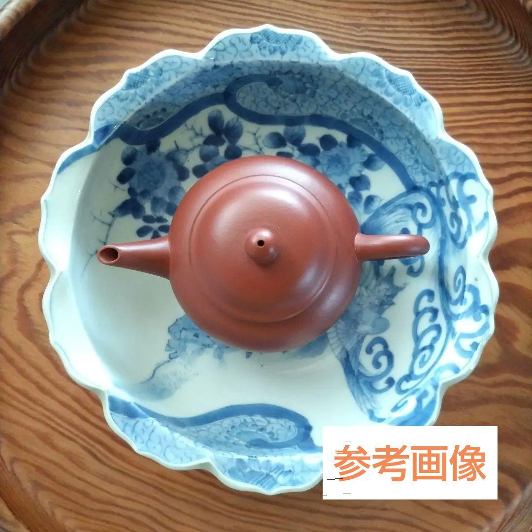 図変わり 洋犬 鉢 鳳凰 江戸期 染付 古伊万里 上手 アンティーク 茶船 茶盤