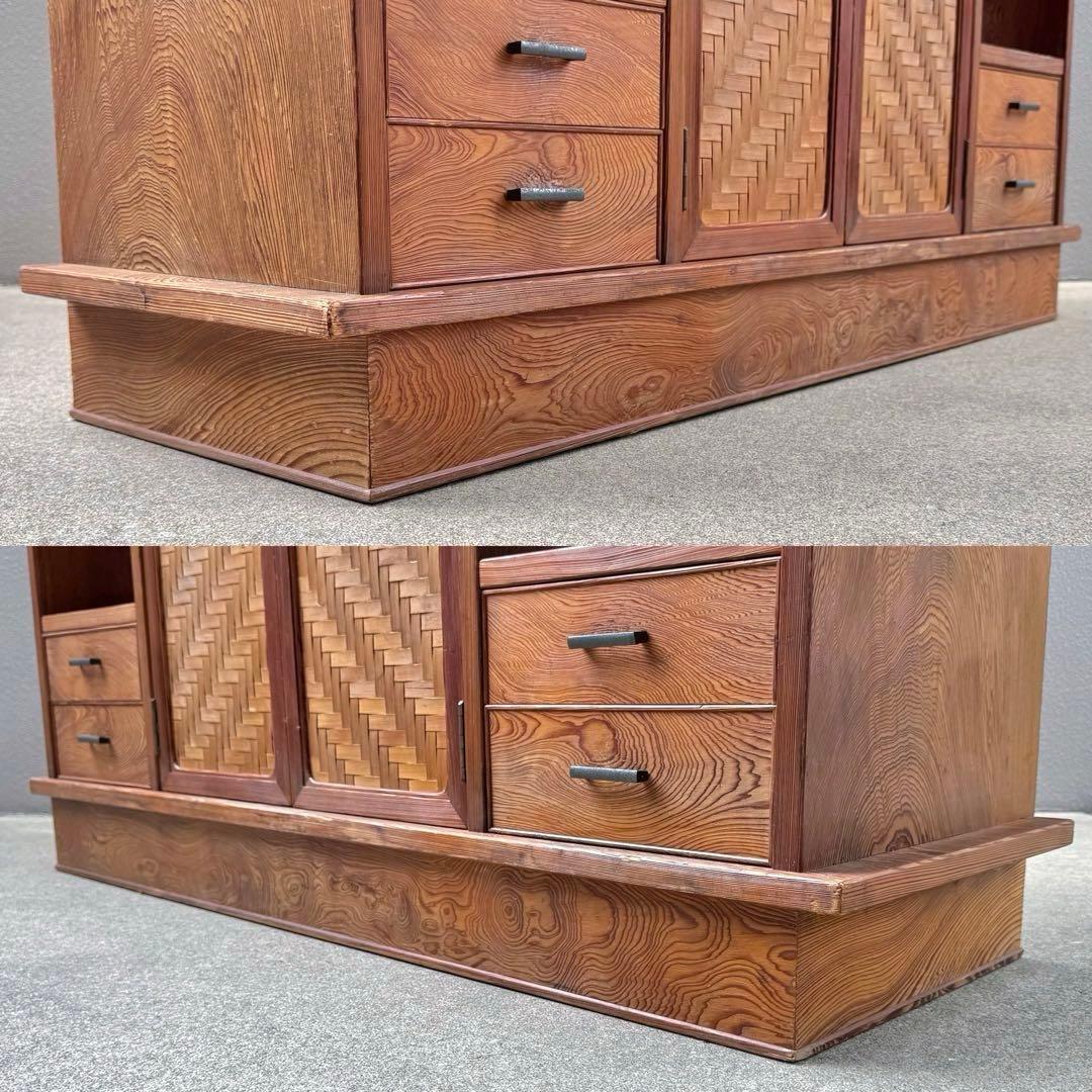 昭和レトロ アンティーク 屋久杉 サイドボード キャビネット 戸棚 民芸家具