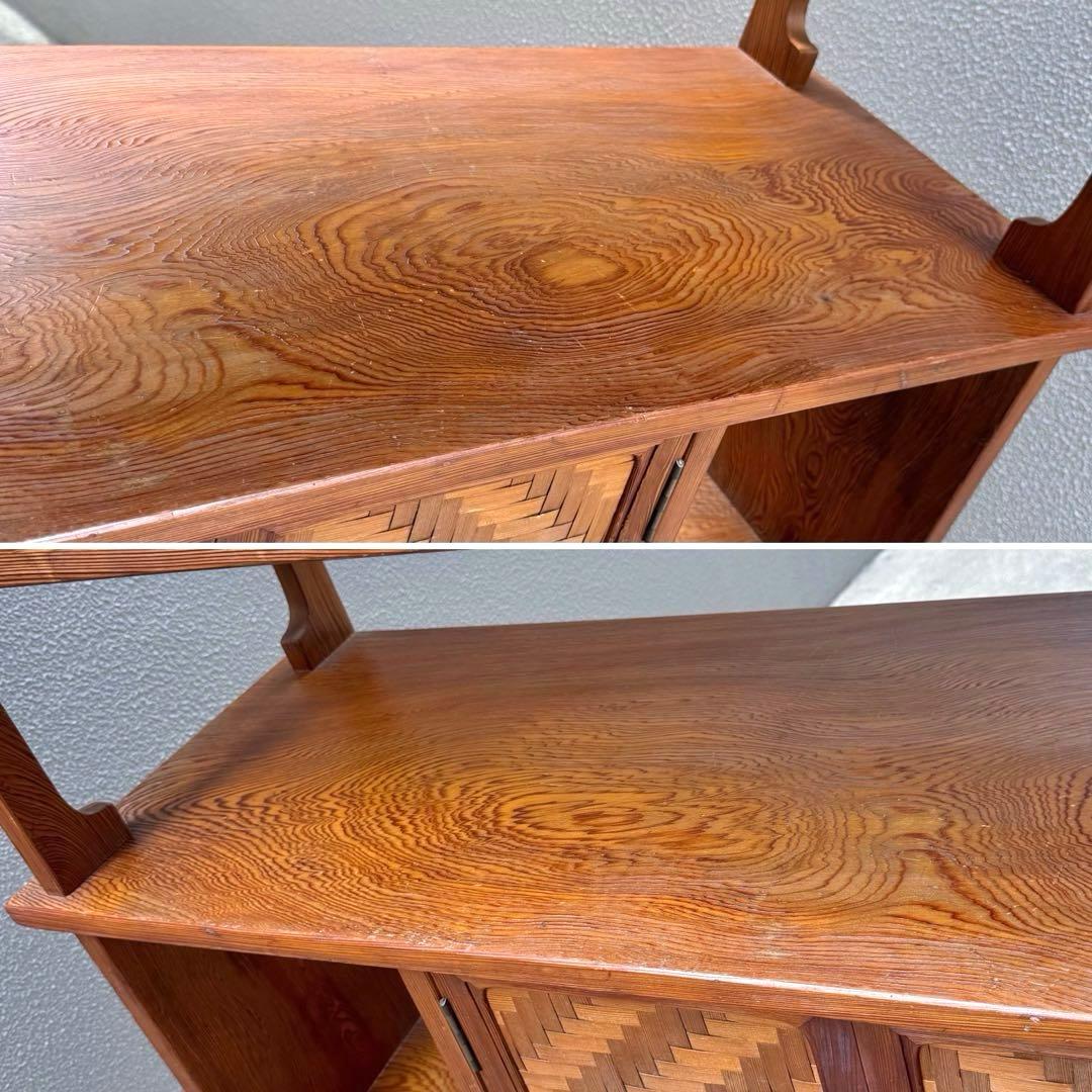 昭和レトロ アンティーク 屋久杉 サイドボード キャビネット 戸棚 民芸家具