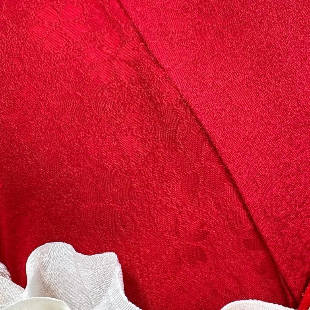 振袖8点フルセット　豪華絢爛 花丸文 桜 牡丹 刺繍 金彩　正絹　ショール付