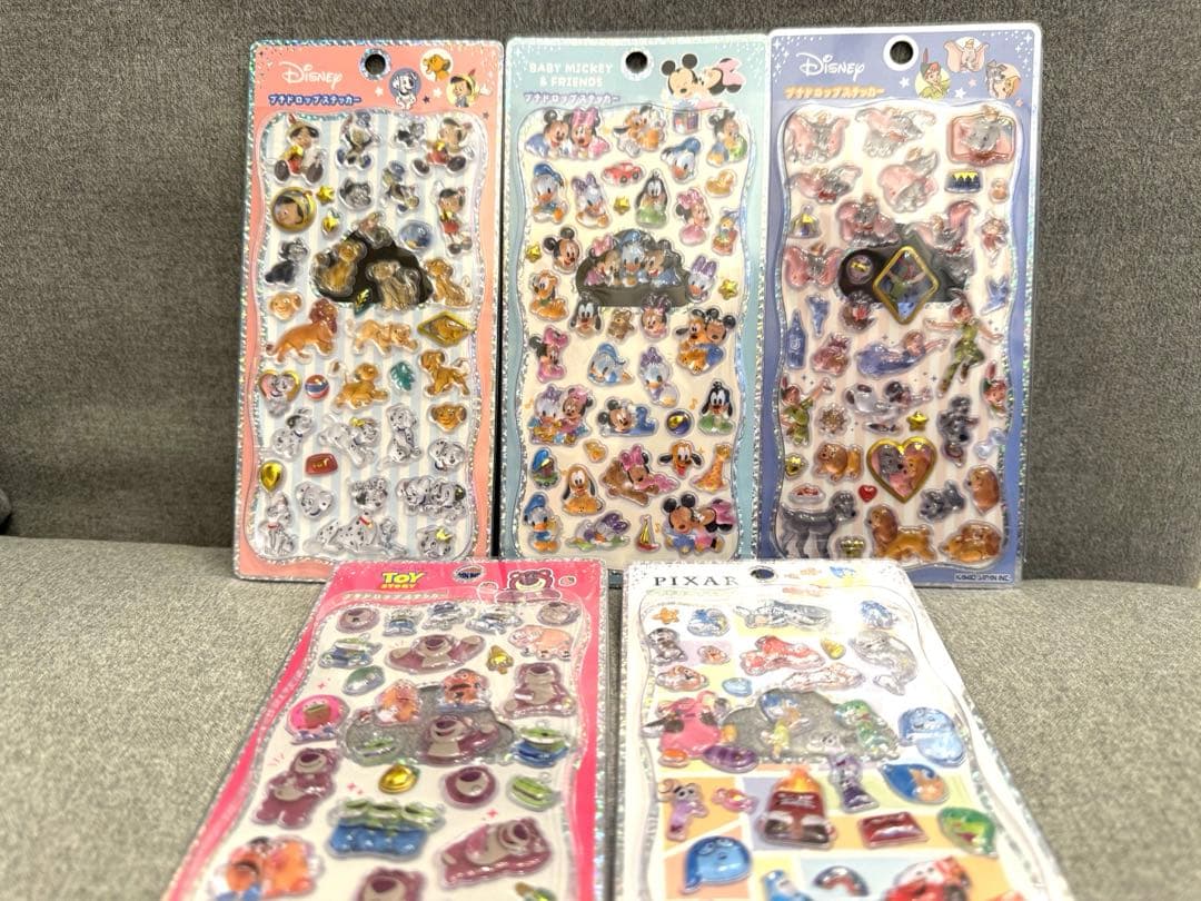 【正規品】プチドロップステッカー　ディズニーシリーズ　5点セット
